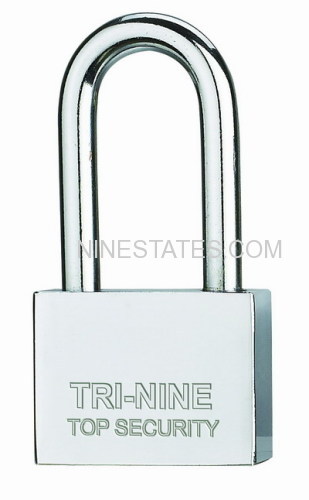 Chrome-plated square padlocks