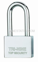 Long shackle iron locks chrome-plated