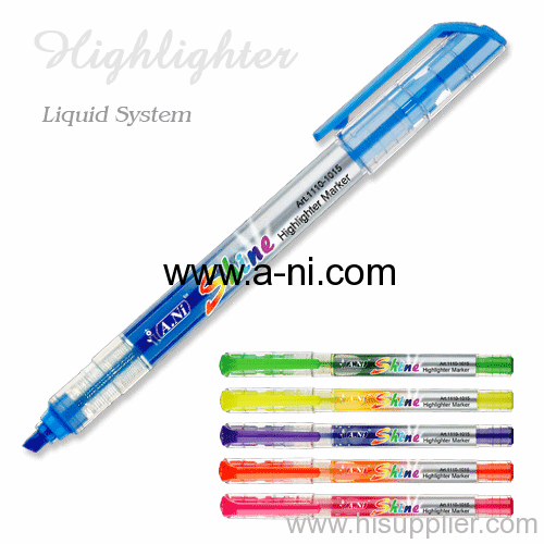 plastic liquid highlighter markers