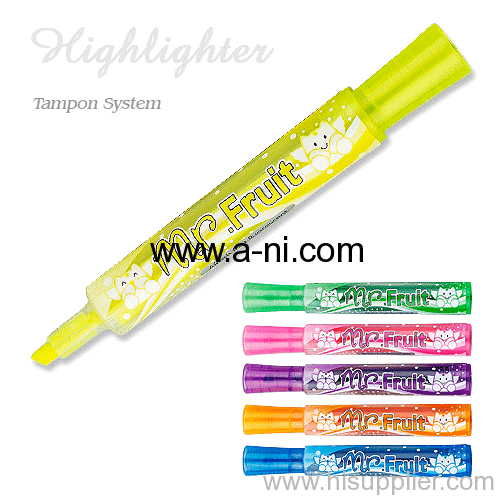 plastic solid colored liquid highlighter markers