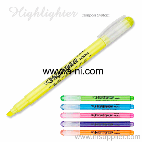 colored tampon highlighter markers