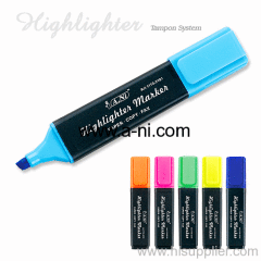 black barrel highlighter marker pen