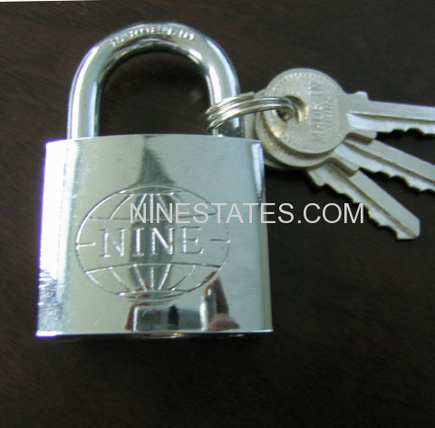 New chrome plated padlocks