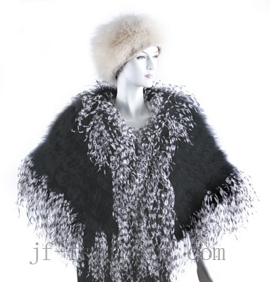 fashion ostrich feather shawl