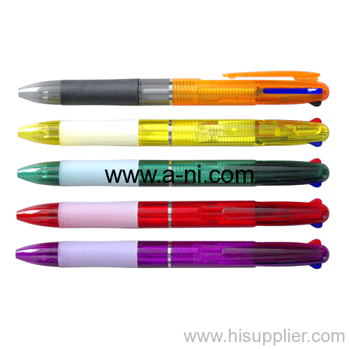 white rubber grip Multi Color Pen