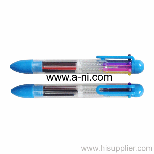 click plastic Multi Color Pen