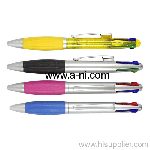 silver barrel Multi Color Pen