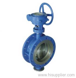Hard Seated Flange Butterfly Valve With Gear Actuator