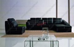 Leather sectional sofa