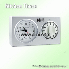 silver cover plastic portable digital clock