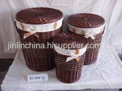 wicker laundry baskets