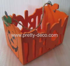 Wooden Halloween decoration box