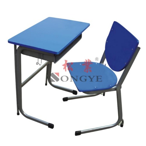 Fixed Single Desk & Chair