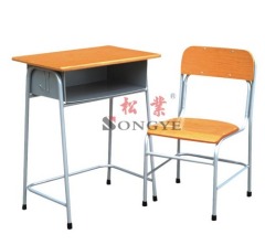 Fixed Single Desk & Chair