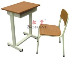 Fixed Single Desk & Chair