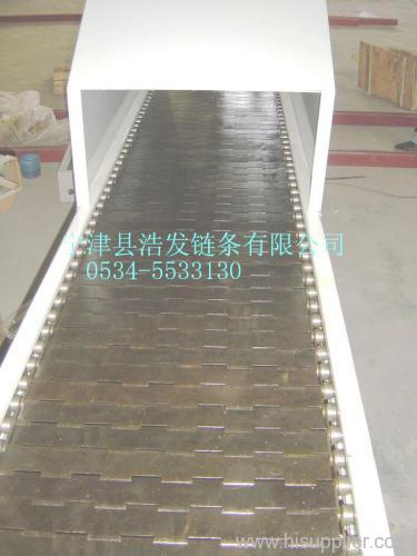 stainless steel slat conveyor belt