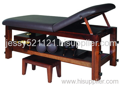 5in1 multifuntional solid wood massage bed, SPA massage bed