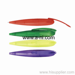 translucent colored rotatable clip plastic Mini ball pen