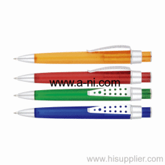 white clip Plastic Ball Pen