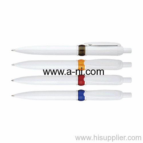 colored trim plastic click office promotion Ball pen