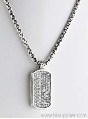 inspired jewelr 925 Silver Men's jewelry Dog Tag necklace