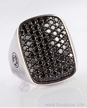 925 sterling silver jewelry men's jewelry black diamond albion ring 925 silver studded jewelry