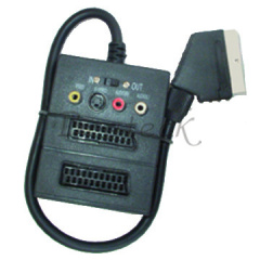 Nickel plate S-video Scart Spliter