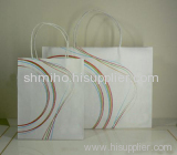 Kraft paper bag with twisted paper handled