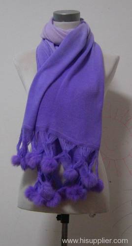 Fur Ball Knit scarf