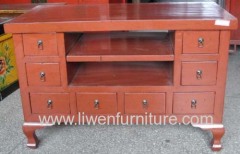 Classical red Tv cabinet