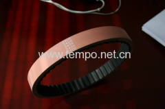 Rubber timing belt with latex