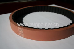 Industrial timing belt cover with rubber
