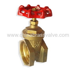 Brass gate valve