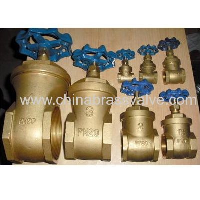 Brass gate valve