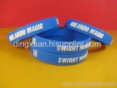 Embossed silicone bracelet