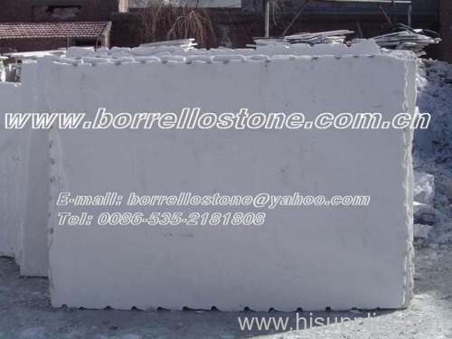 pure white marble slabs