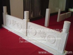 snow white marble railing