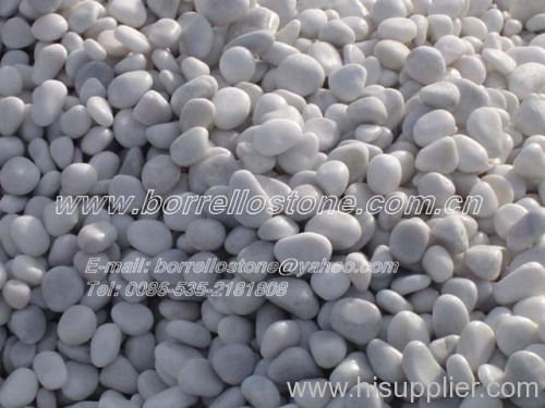 snow white marble pebble