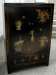 Antique black painting cabinet