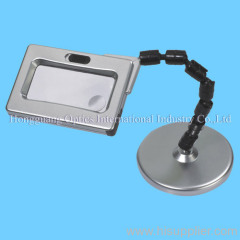square bench magnifier with LED