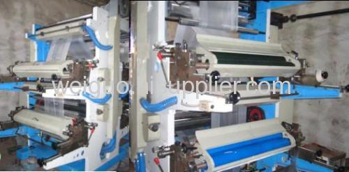4 colors plastic film roll flexo printing machine