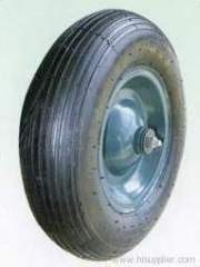 Pneumatic rubber wheel