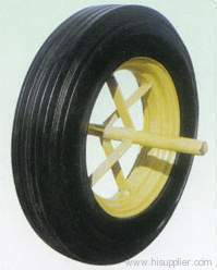 Solid rubber wheel tyres