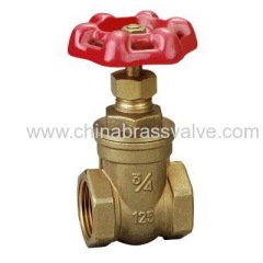 Brass gate valve