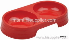 cat double plastic bowl