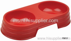 plastic dog double feeder