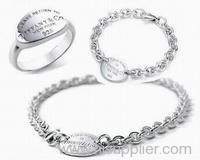 Tiffany oval tag Bracelet, Necklace & Earrings