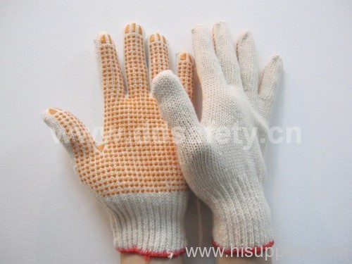 knitted with Pvc glove