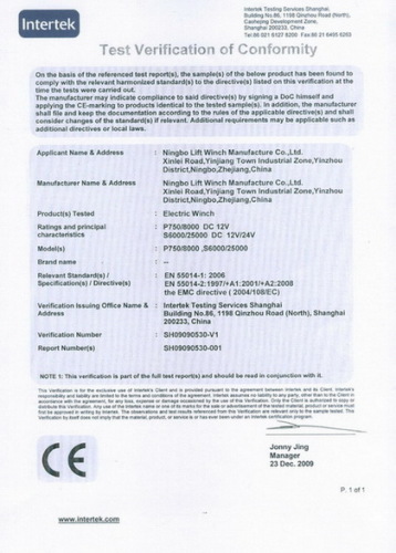 CE CERTIFICATE