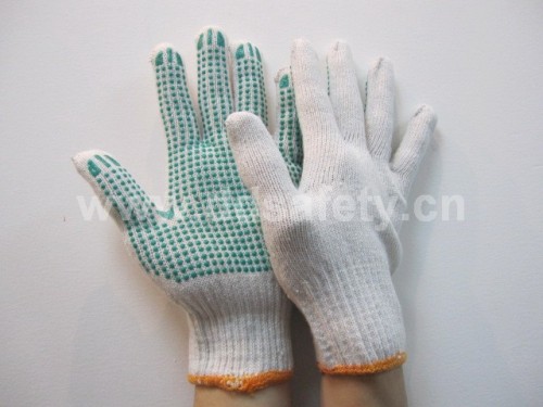 knitted with Pvc glove